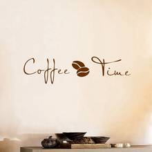 Calcomanía artística de café para pared, pegatinas de vinilo para pared de café para decoración de cafetería u oficina 2024 - compra barato