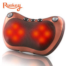 8 head Relaxation Massage Pillow Magnetic therapy Electric Shoulder Back Heating Kneading Infrared therapy shiatsu Neck Massage 2024 - buy cheap