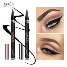 Imagic eyeliner cosméticos beleza olho preto forro à prova dwaterproof água de longa duração maquiagem brilho delineador beleza líquido delineador caneta maquiagem 2024 - compre barato