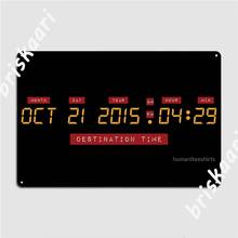 Señales de Metal con licencia oficial de Back To The Future Delorean, carteles de hojalata para pared, decoración de placas para el hogar y Club 2024 - compra barato