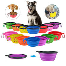 Dog Bowl Foldable Eco Firendly Silicone Pet Cat  Food Water Feeder Travel Portable Feeding Bowls Puppy gy  Container 2024 - buy cheap