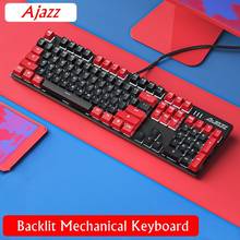 Ajazz 104Key Matching Color PBT Keycap Backlit USB Wired Mechanical Keyboard Desktop Notebook Keyboard White,Blue Backlight 2024 - buy cheap
