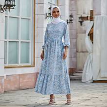 Ramadan Eid Abaya Muslim Dress Dubai Turkey Robe Floral Longue Djellaba Abayas Arabic Dresses Women Islam Summer Moroccan Kaftan 2024 - buy cheap
