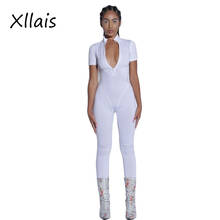 XLLAIS-monos largos de algodón para mujer, ropa informal ajustada, Color blanco, suave 2024 - compra barato