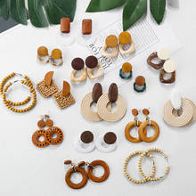AMORCOME  Fashion Women'S Earrings Big Acrylic Earrings Fashion Jewelry  Rattan Vine Braid Drop Earrings Geometric Long Earring 2024 - buy cheap