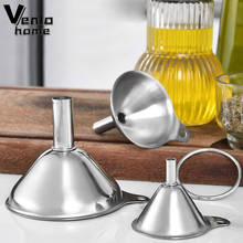 3Pcs Mini Funnel Stainless Steel Cone Funnel Pour Oil Wine Liquid Hopper Spices Wine Flask Filter Funnels Small Mouth Funnels 2024 - buy cheap