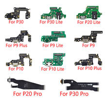 10pcs/lot  For Huawei P9 P10 P30 lite P20 Pro P30 P9 P10 Plus Charging Port Connector Board With Microphone Mic Parts Flex Ca 2024 - buy cheap