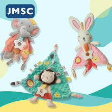 JMSC Baby Newborn Soothe Appease Towel Multifunction Soft Plush Cartoon Comforting Animal Toy Bibs Calm Doll Stuff Plush Rattles 2024 - buy cheap