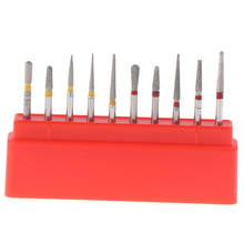 10pcs/kit Dental Diamond Burs Drill Dental Burs Dia-burs For High Speed Handpiecess Medium Dentist 2024 - buy cheap