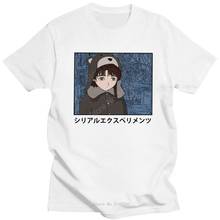 Kawaii серийные эксперименты Lain футболка Homme хлопок Iwakura Манга Девушка научная Fi аниме футболка с коротким рукавом анимация футболка подарок 2024 - купить недорого