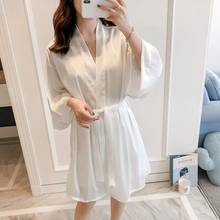 New Arrival Nightgown Ladies Spring Summer And Autumn Loose Casual Nightgown High-end Bathrobe Robe Wedding Dress Bride Robe 2024 - buy cheap