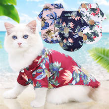 Dog Hawaiian Style Shirt Summer Printed Clothes Dog Short Clothing Thin Sleeves Costume Cute Pet Clothes with Pineapple Pattern 2024 - buy cheap