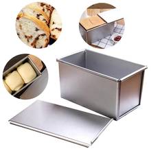 450g Aluminum alloy Silver non-stick coating Toast boxes Bread Loaf Pan cake mold baking tool with lid Kitchen baking tool 2024 - buy cheap