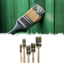 New 5Pcs/Set Paint Brush with Wooden Handle Oblique Mouth Oil Brush Professional Paint Tool Special Paint Brush For Decoration 2024 - buy cheap