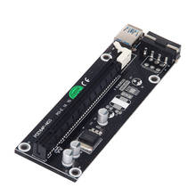New PCI 1x to 16x Powered Express Riser Board USB3.0 PCI-E Extender Adapter Card Cable SATA to 4 Pins Power for BTC Miner Mining 2024 - buy cheap