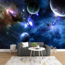 Custom 3D Mural Papel De Parede Starry Sky Universe Space Planet Photo Wallpaper For Living Room Bedroom Walls Home Decoration 2024 - buy cheap