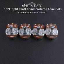 10Pcs 18mm Base Guitar Switch Knob BIG A250 B250 A500K B500K Guitar Control Pot Potentiometer Volume Potentiometers Guitar Part 2024 - buy cheap