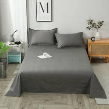 1pc 100% Cotton Flat Sheets Single Size Gray Color Bed Linens juegos de sabanas Bedsheet For Double Bed Sheet(no pillowcase) 2024 - buy cheap