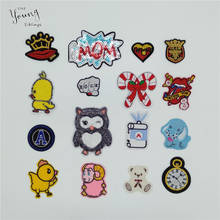 Exquisite Owl Letter Patch Cartoon Sequins Iron on patches Kids DIY Stripe Sewing Embroidery stickers For Clothing Accessories 2024 - buy cheap