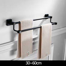 Soporte de toalla para decoración de Batroom, estante de almacenamiento de barra de toalla montado en la pared, accesorios de baño de acero inoxidable 304 2024 - compra barato