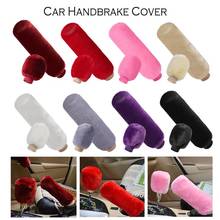 2Pcs Mesh Fabric Car Handbrake Grip Covers Gear Shift Knob Cover Handle Plush Sleeve Soft Hand Brake Car Accessories for Girls 2024 - buy cheap