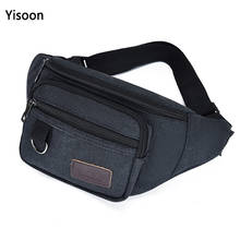 Outdoor Men Waist Belt Bag Canvas Casual Fanny Pack Traveling Bumbag Shoulder Bags Crossbody Zipper Chest Phone Purse Pouch 2024 - buy cheap