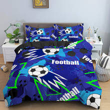 3D Colorful Football Bedding Set Soccer Duvet Cover with Pillowcase Shame Twin Kids Comforter Cover Queen King Size for Adult 2024 - buy cheap