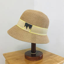 French Elegant Summer Women's Fashion Fine Straw Hats For Women Bucket Cap Fisherman's Hat Retro Knitted Beach Basin Bucket Caps 2024 - buy cheap