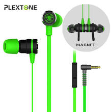 Plextone G20 In Ear Earphones Gaming Headset Metal Magnetic Bass Stereo Earbuds Sport Earphones with Microphone for Mobile Phone 2024 - buy cheap