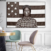 Asap Mob Rocky Smoking With Flag Poster Music Art Canvas Painting Oil Print Picture For Living Room Home Decor 2024 - buy cheap