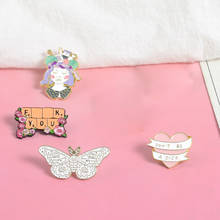Эмалированная заколка-баннер для девушек ручной работы, Значки для клавиатуры, брошь-бабочка, сумочка, джинсовая заколка на лацкан рубашки, романтичная Цветочная бижутерия, подарок для женщин 2024 - купить недорого