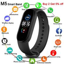 696 New M5 Smart Watch Bluetooth Bracelet Sport Fitness Tracker Pedometer Heart Rate Monitor SmartBand Wristband For Android IOS 2024 - buy cheap