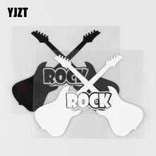 YJZT 13,4 × 10,1 см Виниловая наклейка I LOVE ROCK Автомобильная наклейка индивидуальное искусство модный Декор черный/серебристый 4C-0393 2024 - купить недорого