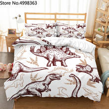 Home Textiles 2/3Pcs Single Double Bedding Set Cartoon Dinosaur Duvet Cover Set Pillowcase Kid Boy Toddler Bedroom Decor Bedding 2024 - buy cheap