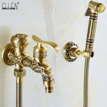 Bathroom Bidet Faucets Antique Brass Wall Mounted Out Door Faucet Sprayer Water Faucet Toilet Washing Machine Tap EL1023 2024 - buy cheap