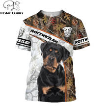 Camiseta con estampado 3D de Rottweiler para hombre, camisas de manga corta informales Harajuku, tops Unisex QDL026 de verano, 2021 2024 - compra barato