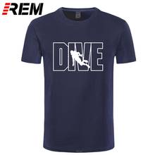 REM Diver Design Brand Man Clothes Top Fashion Dive AQUALUNG Print Men's T Shirt Cotton Short Sleeve O-Neck Diving T-Shirts 2024 - buy cheap