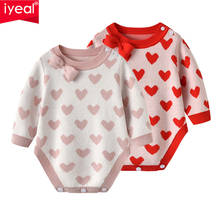 Iyeal bebê recém-nascido menina bodysuits macacão conjunto de roupas terno do corpo conjunto manga longa algodão de malha corpo babysunsuits 2024 - compre barato