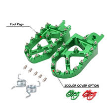 Nova motocicleta cnc alongar pé peg footpegs pedal para kawasaki kx250f 06-18 kx450f 07-18 klx450r 08-13 kx250 kx450 19-20 2024 - compre barato