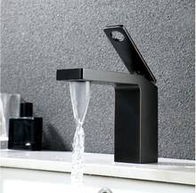 Vidric-grifo dorado para lavabo de baño, grifería de un solo Mango, mezclador de un solo orificio, montado en cubierta, cascada, agua caliente y fría 2024 - compra barato