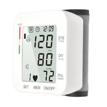 Monitor Digital de presión arterial de muñeca, tonómetro LCD PR con voz en inglés, medidor de frecuencia cardíaca, esfigmomanómetro, monitores de presión arterial 2024 - compra barato