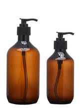 10 pces 300 ml 500 ml vazio cosméticos shampoo marrom recarregável garrafa beleza plástico cuidados com a pele loção emulsão bomba imprensa recipiente 2024 - compre barato