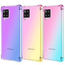 Мягкий Силиконовый противоударный чехол с подушкой безопасности для Samsung Galaxy A12 A22 A32 A42 A52 A72, прозрачный градиентный чехол-накладка 2024 - купить недорого