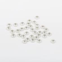 DoreenBeads-Cuentas redondas de plata de ley, joyería de alrededor de 3mm-6mm de diámetro, Agujero: aproximadamente 1,2mm, 1 gramos (aproximadamente 20-21 Uds. 2024 - compra barato