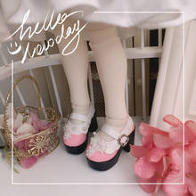 Обувь 1/4 BJD обувь белого цвета туфли на высоком каблуке с жемчугом для 1/4 MSD RL BJD туфли кукольные аксессуары кукольные туфли 2024 - купить недорого