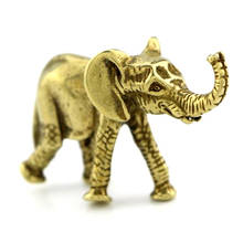 3D Brass Elephant Casting Statue Mini Animal Metal Figurine Home Decor Desktop Crafts Sculpture Decoration Pendants Gifts 2024 - buy cheap