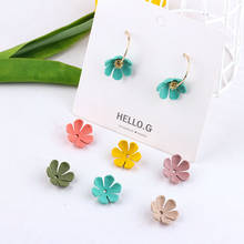 Mini Order 10pcs Rubber Enamel Alloy FLower Charms Fit Women Fashion Earring Floating Pendant Oil Drop Floral Ornament Accessory 2024 - buy cheap