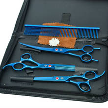 8.0" Professional Pet Grooming Scissors Set Comb Japan 440c Dog Straight Curved Cutting Shears Animal Thinning Tesoura B0048B 2024 - buy cheap
