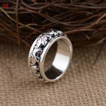 100%S925 silver ring archaize process new ring elephant Thai silver wholesale new gifts 2024 - buy cheap