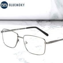 BLUEMOKY Retro Metal Square Glasses Frame Men Business Clear Lens Optical Myopia Spectacle Eyewear Full Frame Goggle Eyeglasses 2024 - buy cheap